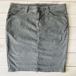 London Jean Smoky Gray Corduroy Skirt – Size 14 Office Church Casual Stretchy